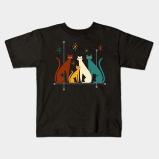 Retro Mid-Century Modern Look Cats 50s 60s Style Kids T-Shirt